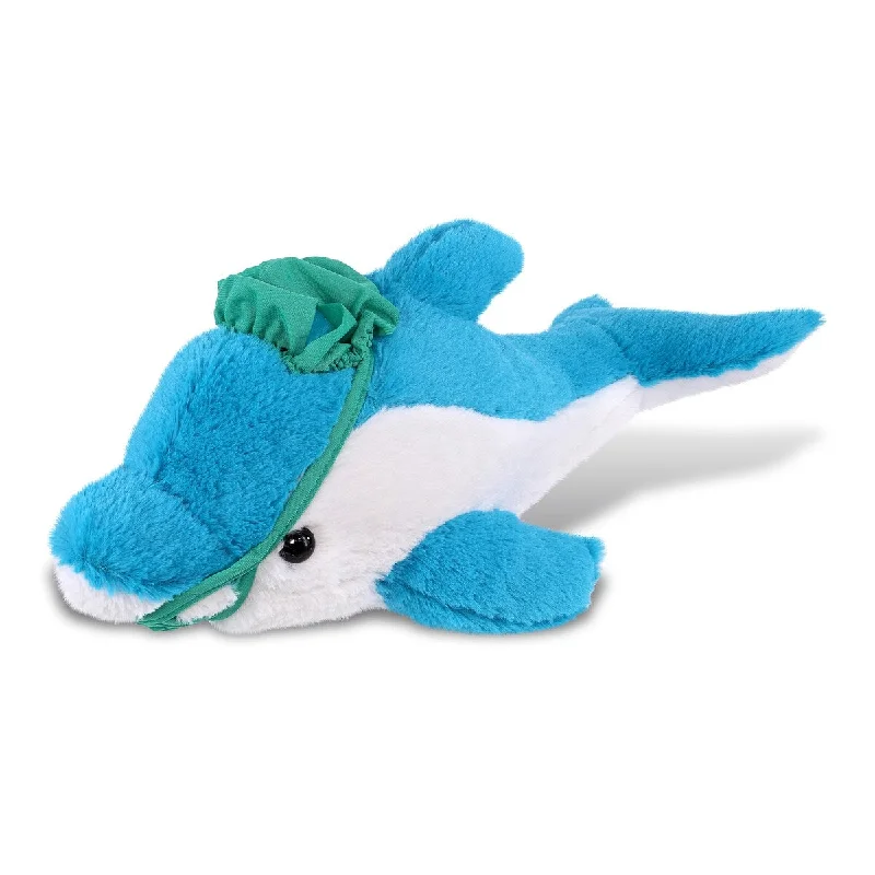 DolliBu Dolphin Doctor Plush with Cute Scrub Cap and Face Mask Outfit - 18 inches