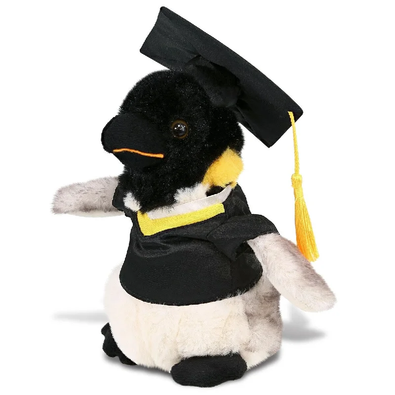 DolliBu Emperor Penguin Graduation Plush Toy with Gown and Cap - 7 inches