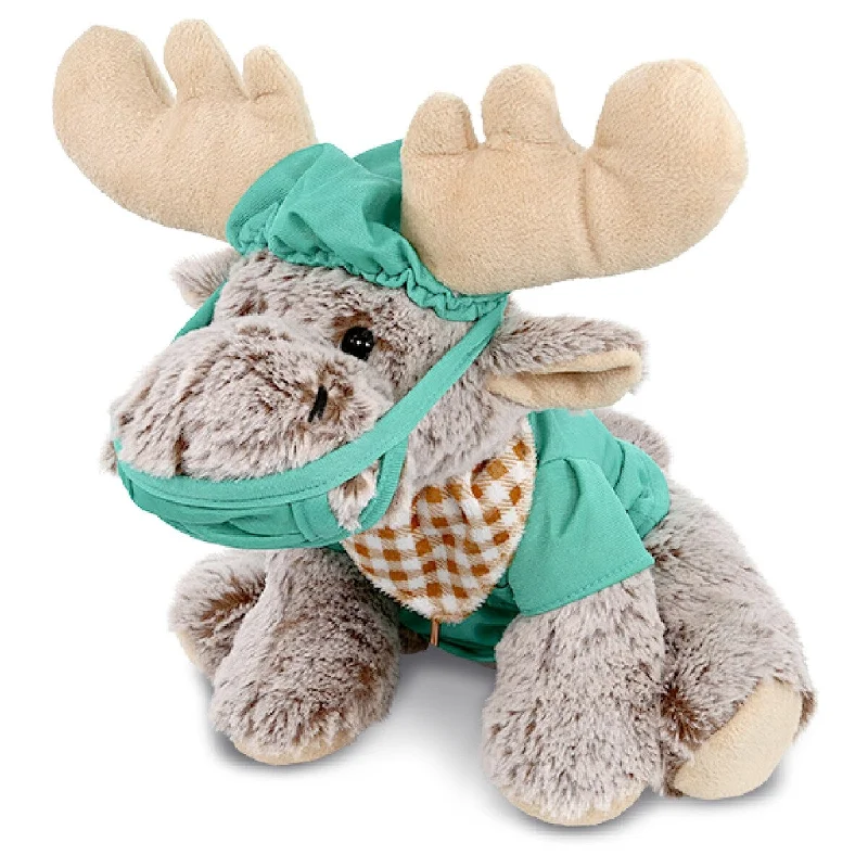 DolliBu Floppy Moose Doctor Plush with Cute Scrub Uniform & Cap Outfit - 12 inches