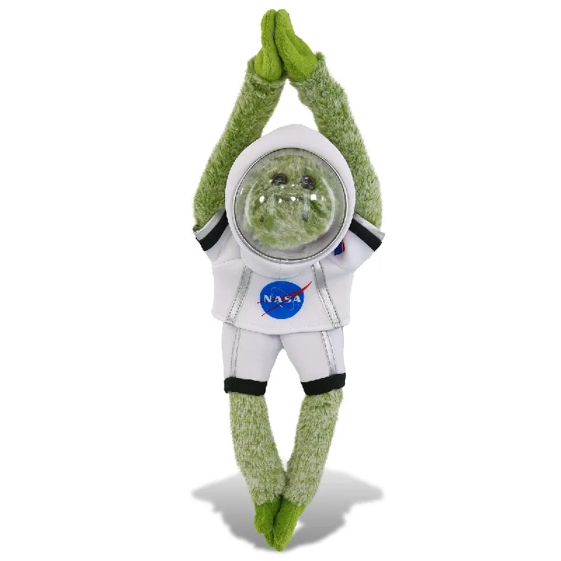 DolliBu Hanging Alligator Astronaut Plush Toy w/ Helmet and NASA Suit - 21 inches