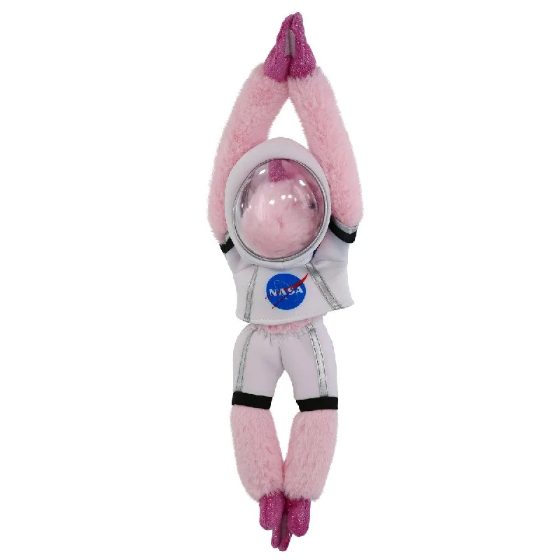 DolliBu Hanging Pink Unicorn Astronaut Plush with Helmet and NASA Suit - 21 inches