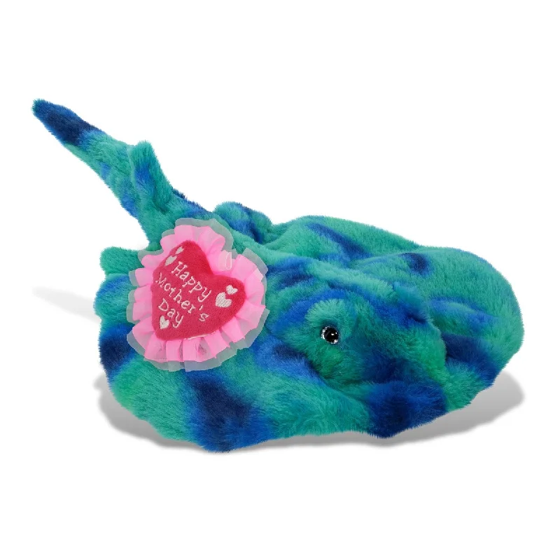 DolliBu Happy Mother’s Day Super Soft Plush Blue Tie-Dye Stingray - 20 inches