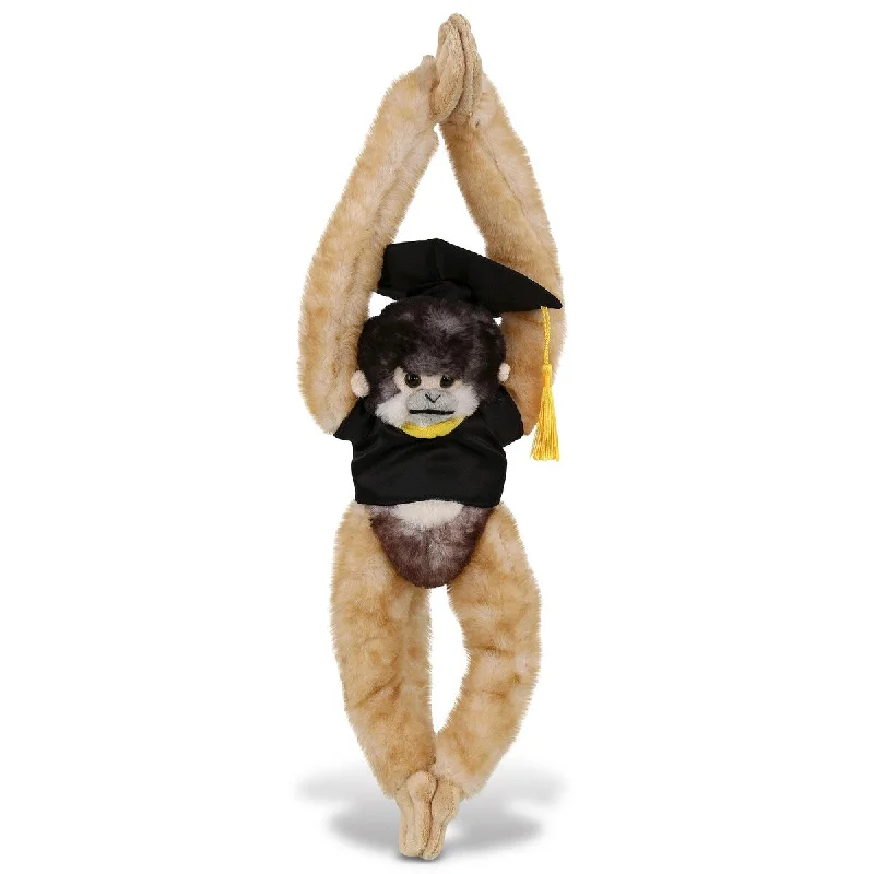 DolliBu Long Arm Hanging Squirrel Monkey Graduation Plush Toy - 21 inches