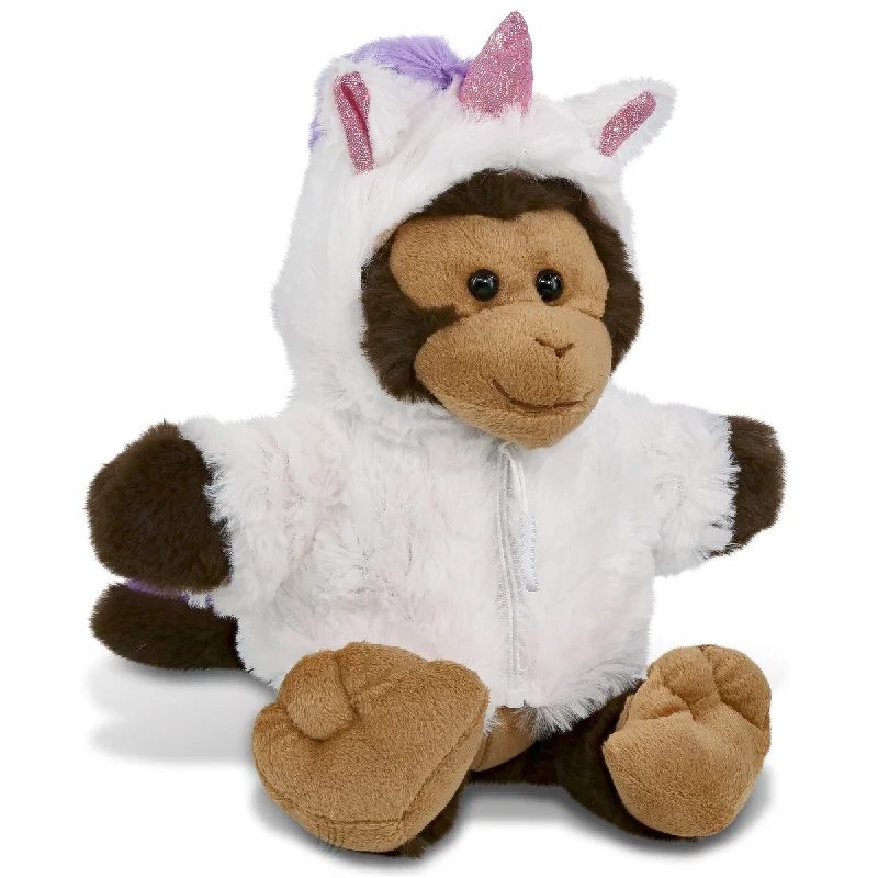 DolliBu Monkey Unicorn Plush Stuffed Animal Toy with Removable Outfit - 9 inches