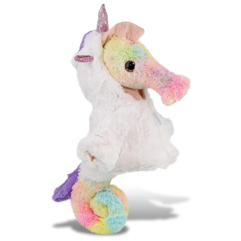 DolliBu Rainbow Seahorse with Unicorn Plush Stuffed Animal Toy - 15 inches