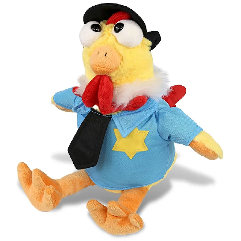 DolliBu Rooster Police Officer Plush Toy with Cute Cop Uniform - 10.5 inches