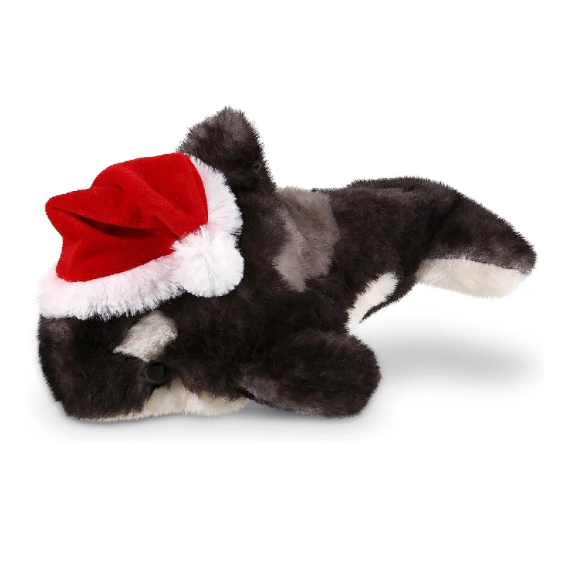 DolliBu Santa Killer Whale Stuffed Animal Plush Toy with Santa Outfit - 11.5 inches