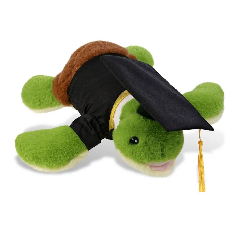 DolliBu Sea Turtle Graduation Plush Toy with Graduation Gown and Cap - 12 inches