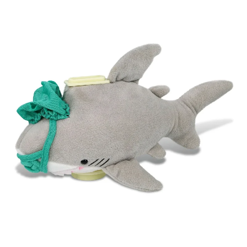 DolliBu Shark Doctor Plush Bank with Cute Scrub Uniform and Cap Outfit - 9 inches