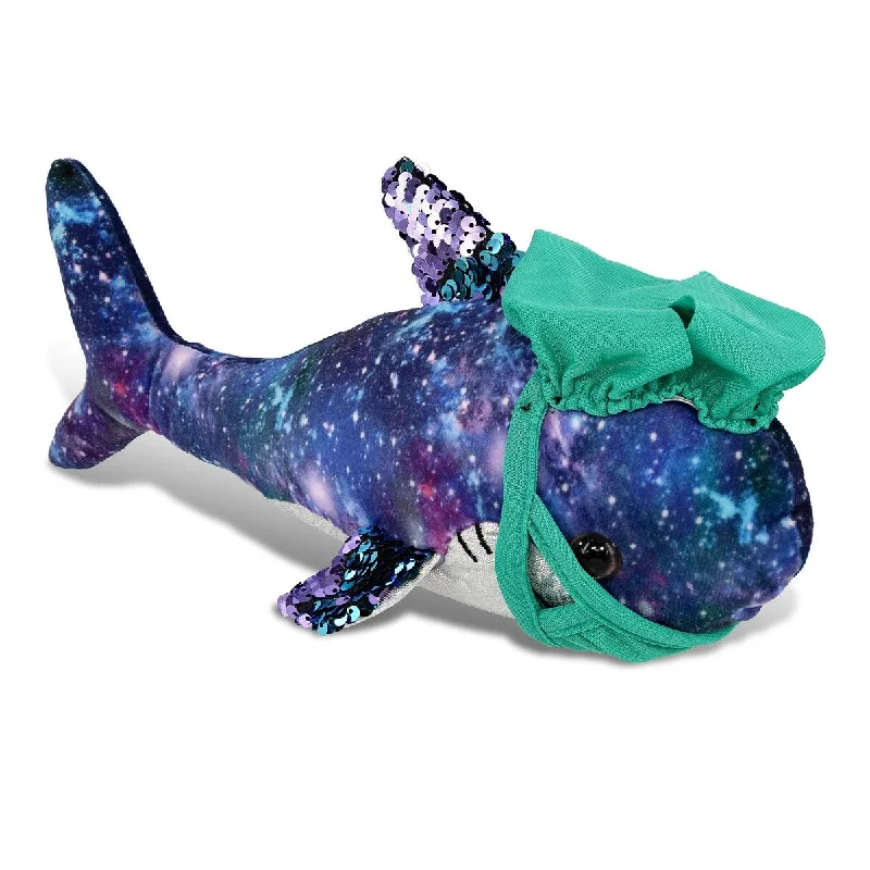 DolliBu Shark Doctor Plush Toy with Cute Scrub Uniform and Cap Outfit - 12 inches