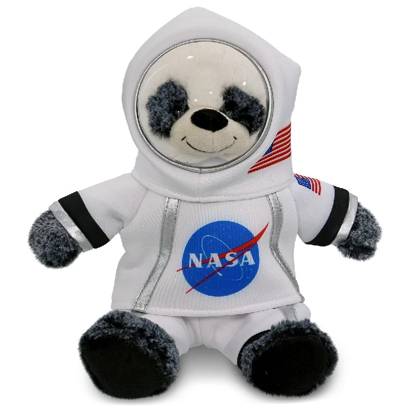 DolliBu Sitting Panda Bear Astronaut Plush with Helmet and NASA Suit - 9 inches