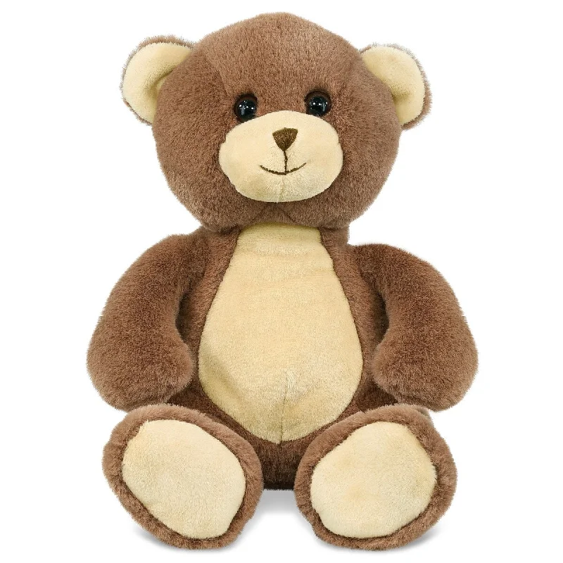 DolliBu Soft Huggable Brown Bear Stuffed Animal for Kids and Adults - 10 inches