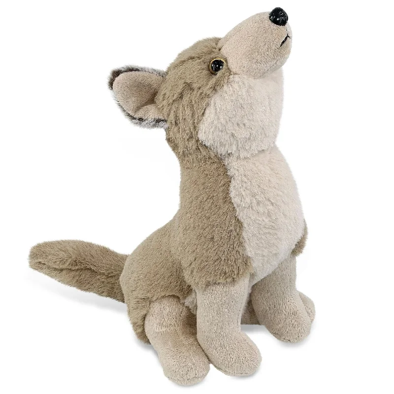 DolliBu Soft Huggable Howling Wolf Stuffed Animal for Kids and Adults - 8.5 inches