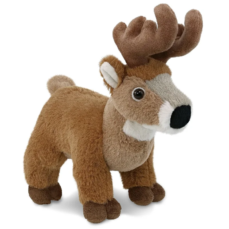 DolliBu Soft Huggable Standing Deer Stuffed Animal for Kids and Adults - 9 inches