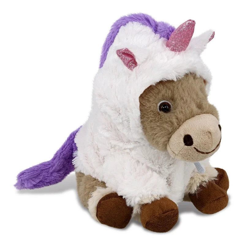 DolliBu Squat Reindeer Unicorn Plush Stuffed Animal Toy with Outfit - 8.5 inches