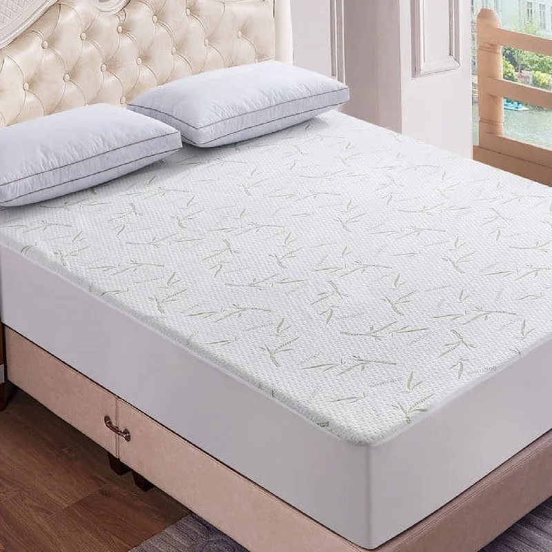 Waterproof Bamboo Mattress Protector Durable Deep Pocket Pad Cover