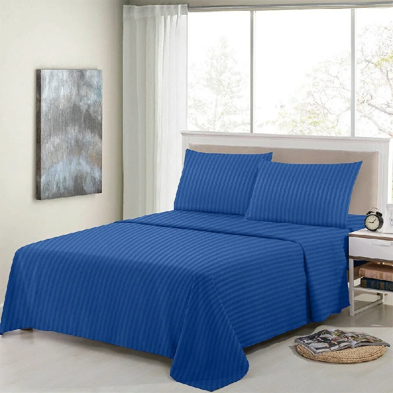 4 Piece Bed Sheets 1800 Count Egyptian Comfort King Navy Blue