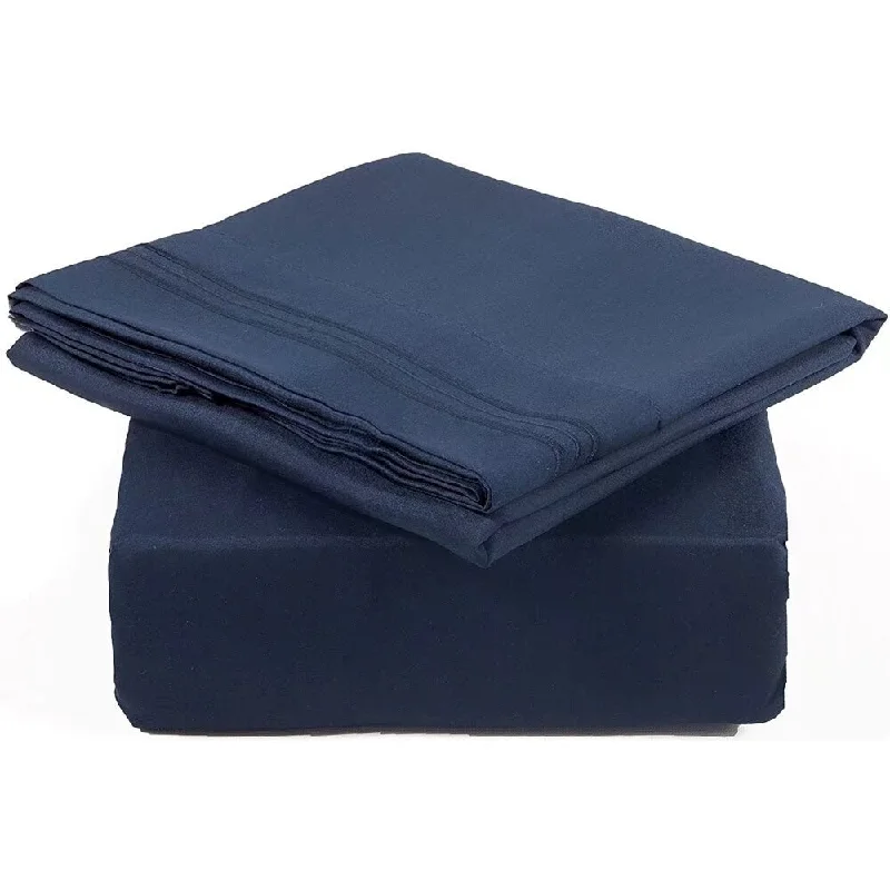 4pcs Queen Home Decor Bedding Sheet Set Royalblue