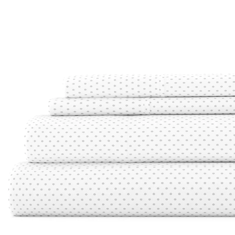 Becky Cameron 4 Piece Deep Pocket Stippled Pattern Bed Sheet Set