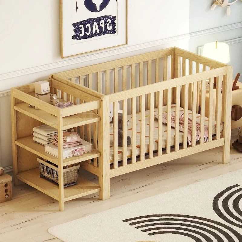 Convertible Crib/Full Size Bed with Changing Table