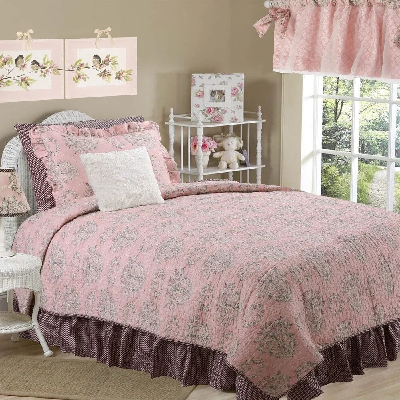 Cotton Tale Nightingale Floral Reversible 5 PC Twin Quilt Bedding Set