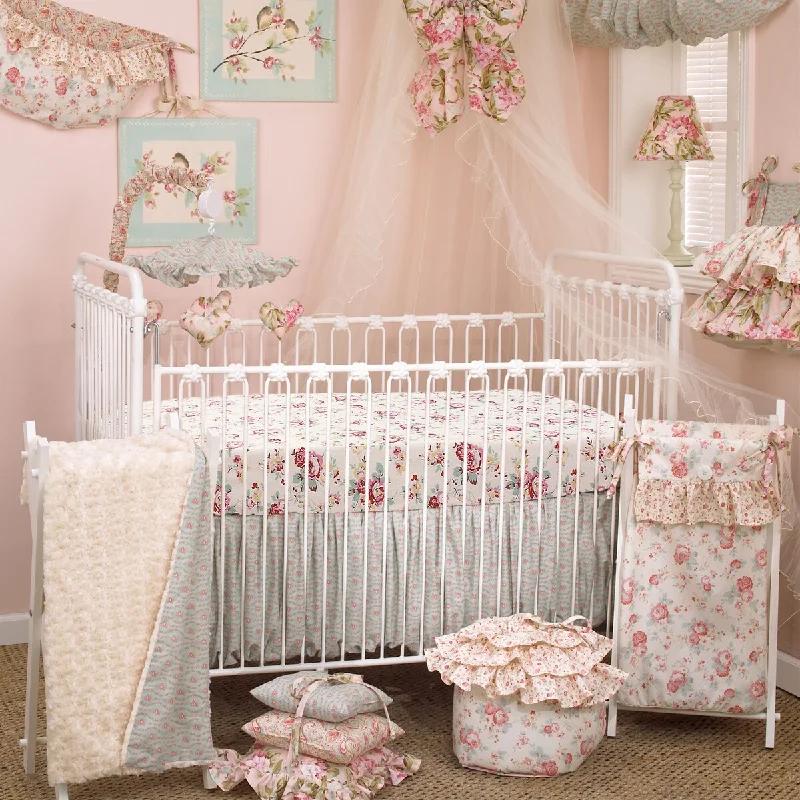 Floral Crib Bedding Set Tea Party 7-piece Set