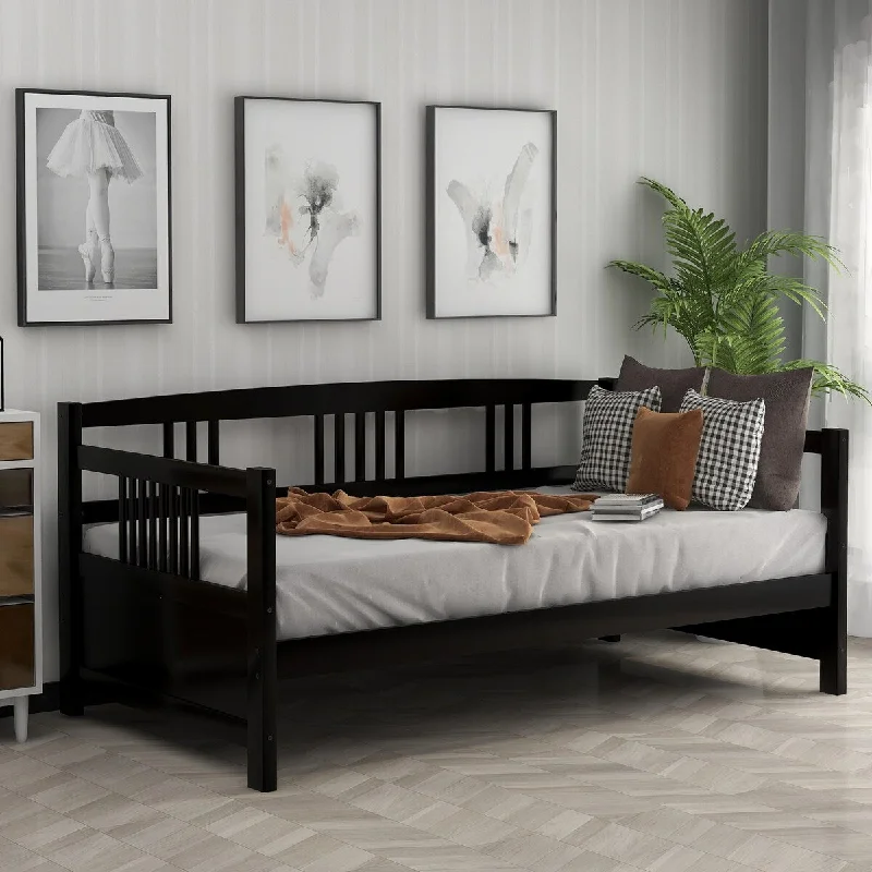 Modern Solid Wood Daybed, Multifunctional, Twin Size