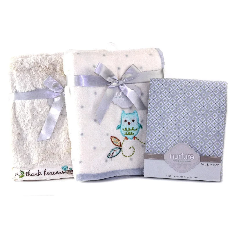 Nurture Owls and Birds Baby Crib Bedding Bundle