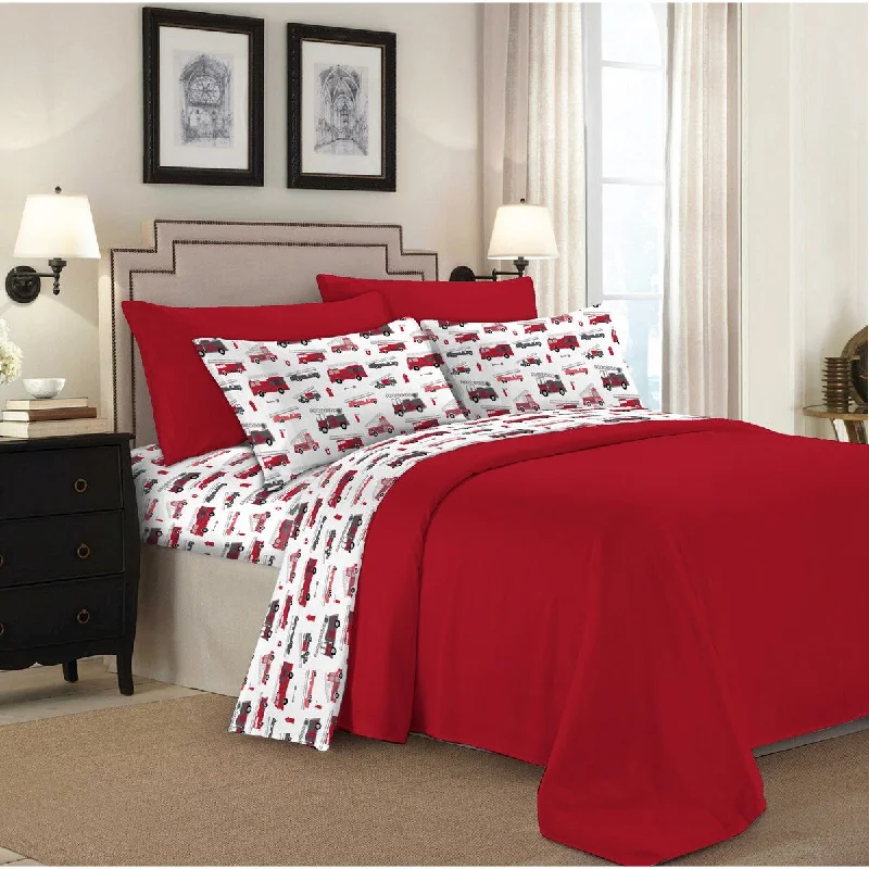 Porch & Den 160 GSM Deep Pocket Cotton Flannel Bed Sheet Set